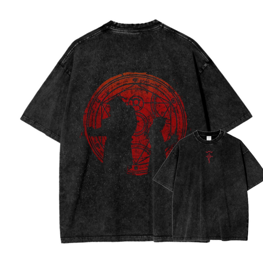 FULL METAL ALCHEMIST IX ACID WASH TEE