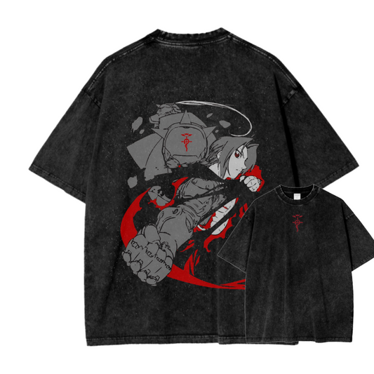 FULL METAL ALCHEMIST XI ACID WASH TEE